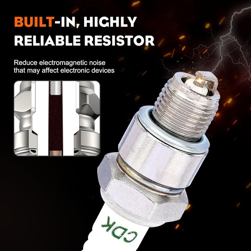 Hipa BR6HS Spark Plug for Torch E6RC Champion RL82C RL86C Robin 065-01401-50S NGK BR6HS Spark Plug 4 PACK - Image 4